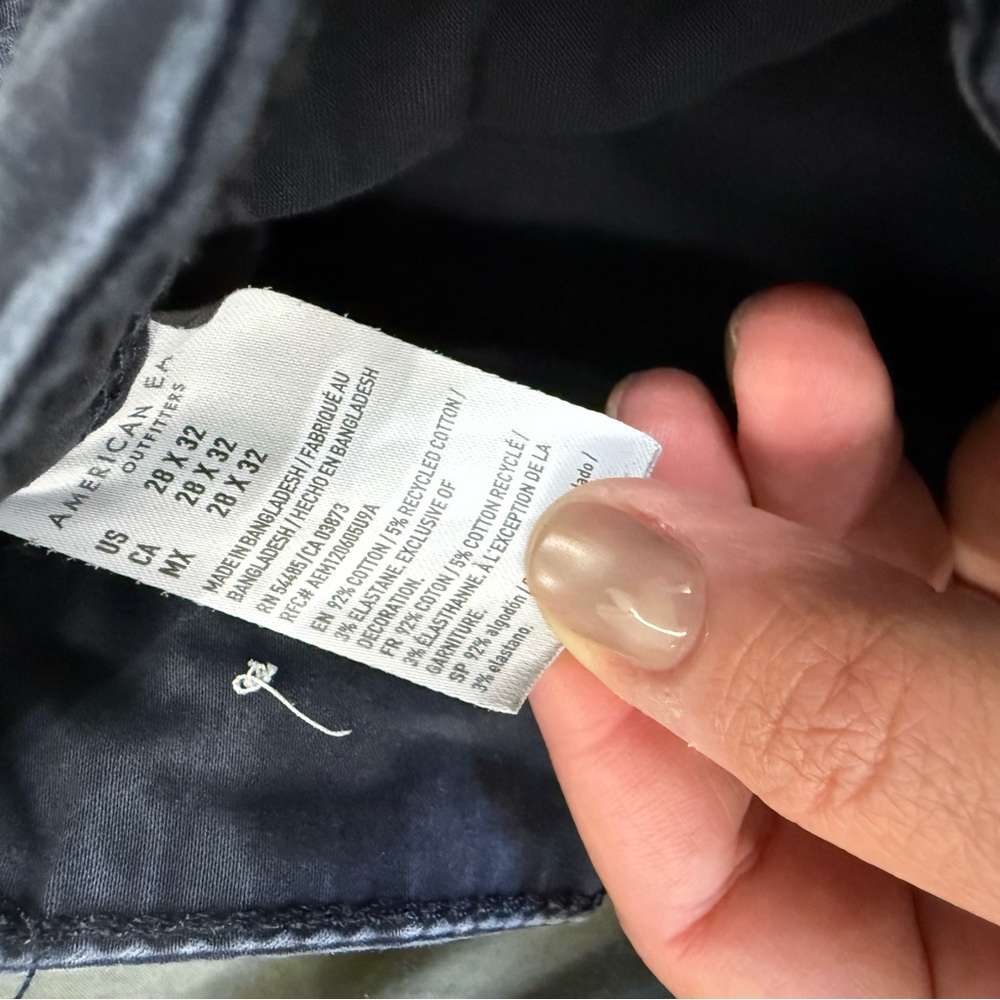 Lot of two American Eagle Outfitters Blue Denim Pants and Cotton quarter zip - Picture 5 of 6